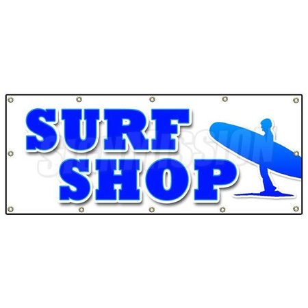SIGNMISSION SURF SHOP BANNER SIGN boards surfboards clothes wetsuits accessories B-120 Surf Shop